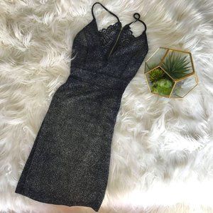 Navy glitter dress